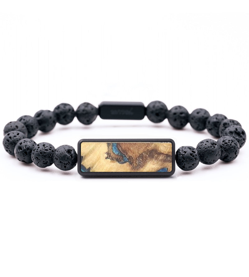 Lava Bead Wood+Resin Bracelet - Skye (Wood Burl, 679765)