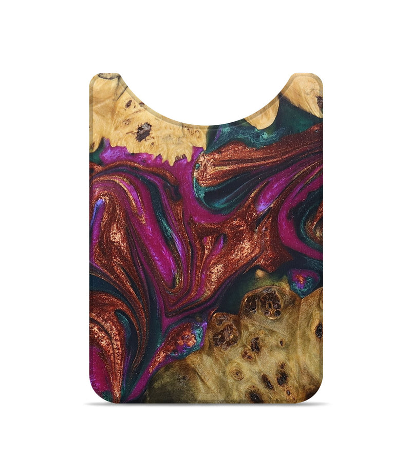Live Edge Wood+Resin Wallet - Emilee (Green, 679960)