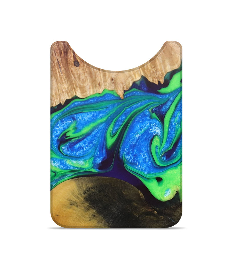 Live Edge Wood+Resin Wallet - Jewel (Blue, 679963)