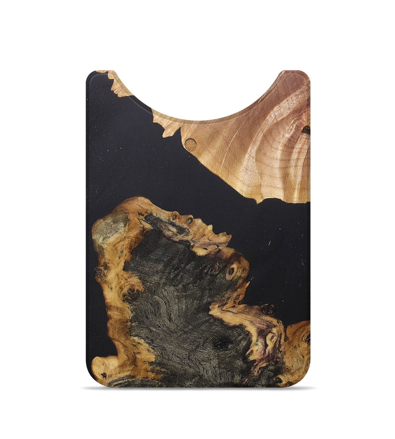 Live Edge Wood+Resin Wallet - Skylar (Pure Black, 679969)