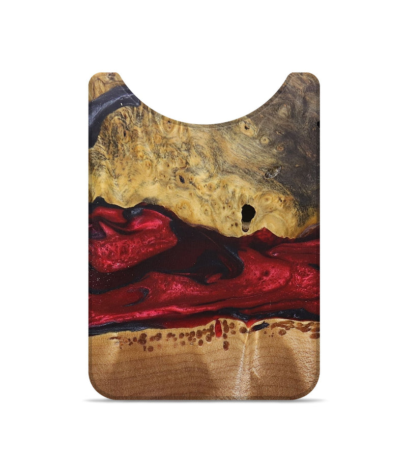 Live Edge Wood+Resin Wallet - Kelly (Red, 679979)