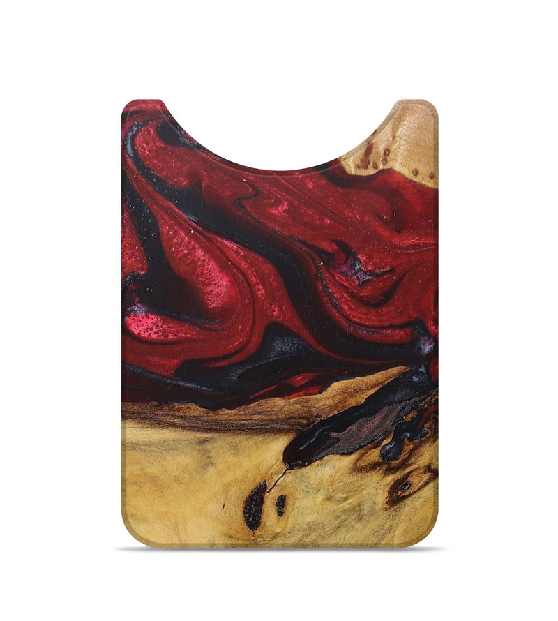 Live Edge Wood+Resin Wallet - Saul (Red, 679980)