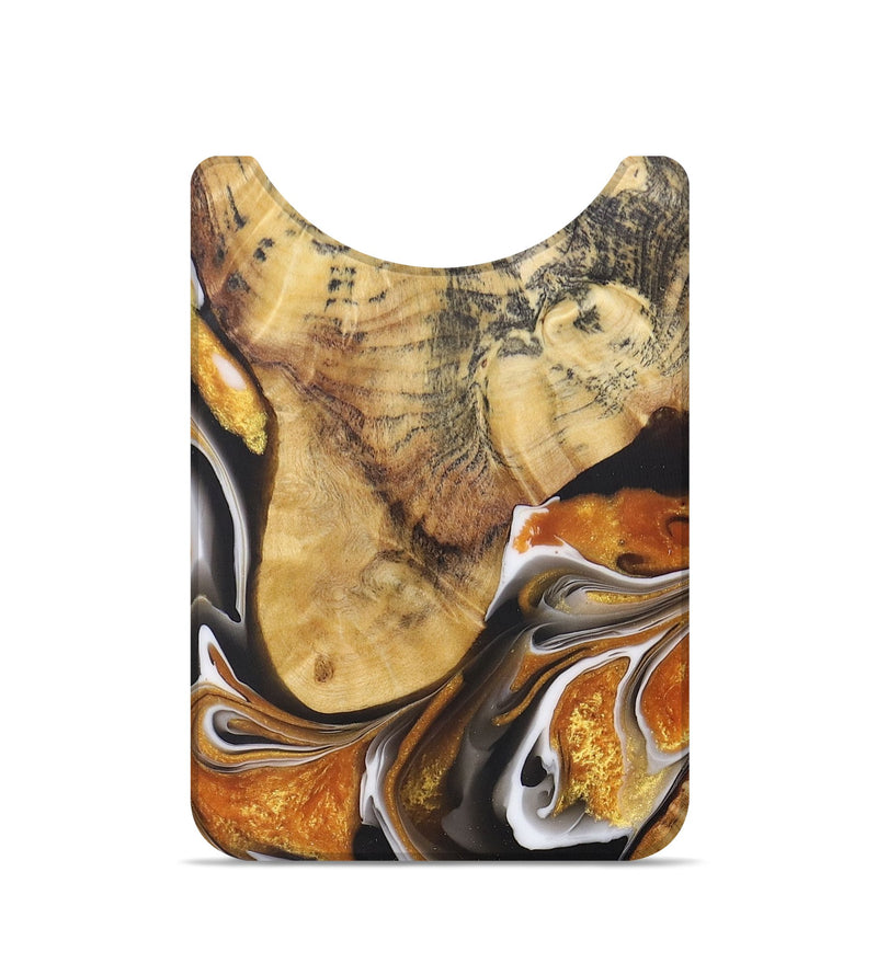 Live Edge Wood+Resin Wallet - Jolene (Black & White, 679982)
