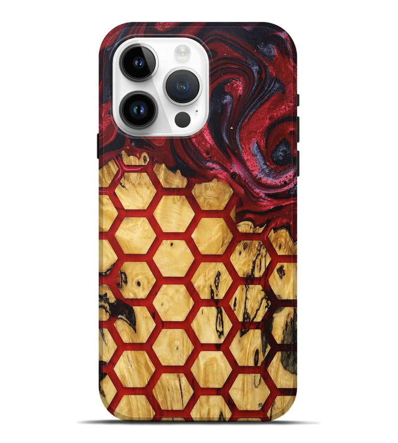 iPhone 15 Pro Max Wood+Resin Live Edge Phone Case - Silas (Pattern, 679994)