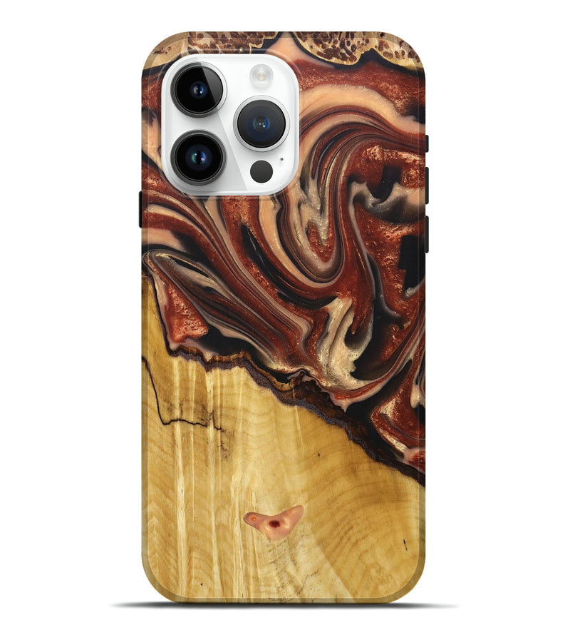 iPhone 15 Pro Max Wood+Resin Live Edge Phone Case - Christoph (Pattern, 679995)