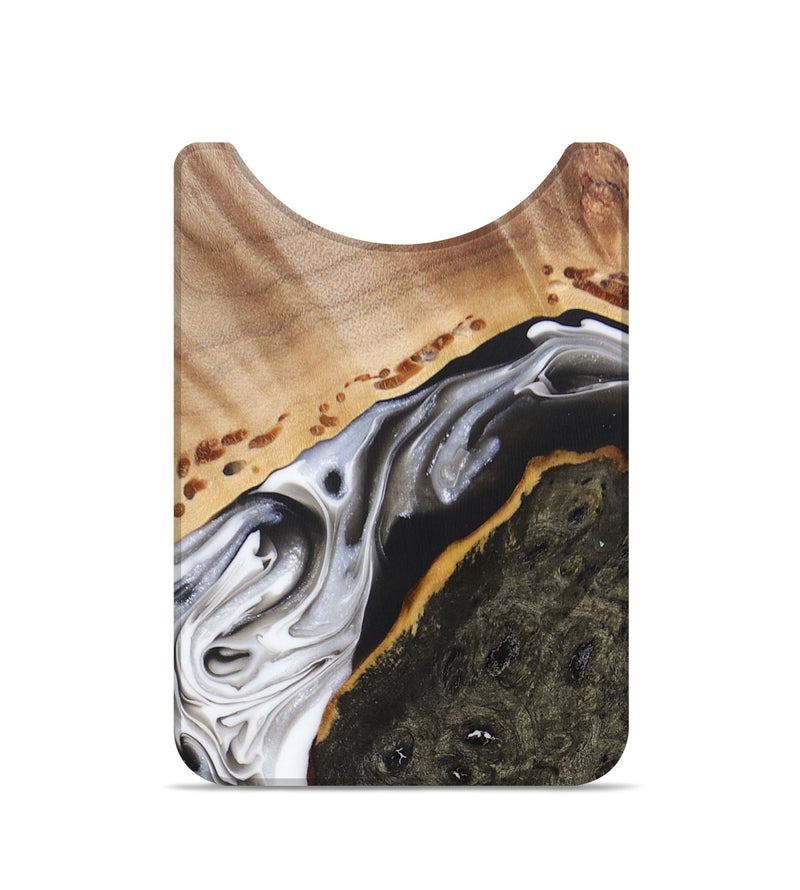 Live Edge Wood+Resin Wallet - Waylon (Black & White, 680121)