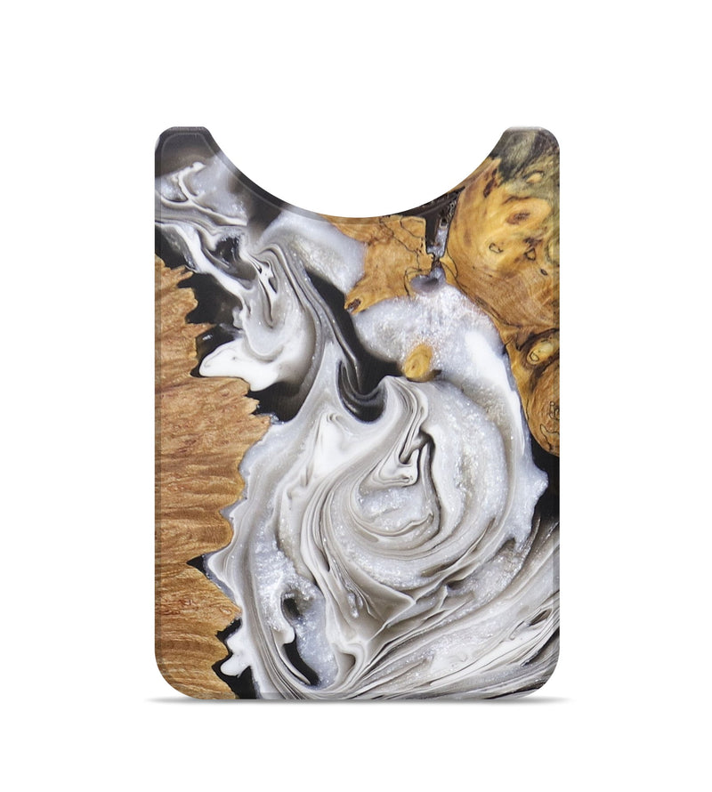 Live Edge Wood+Resin Wallet - Geoffrey (Black & White, 680122)