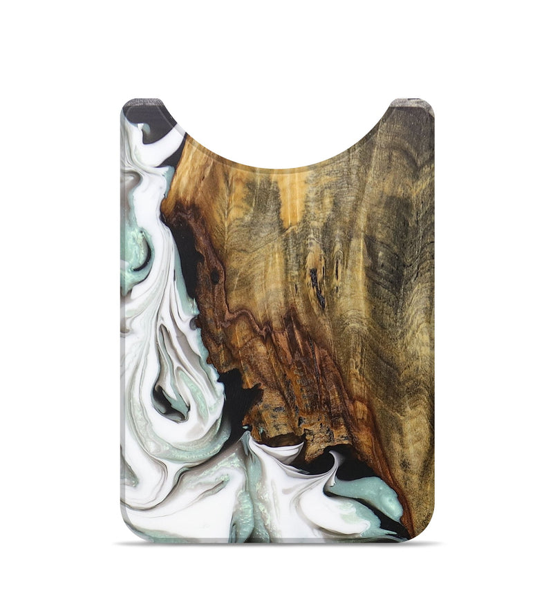 Live Edge Wood+Resin Wallet - Angeline (Black & White, 680123)