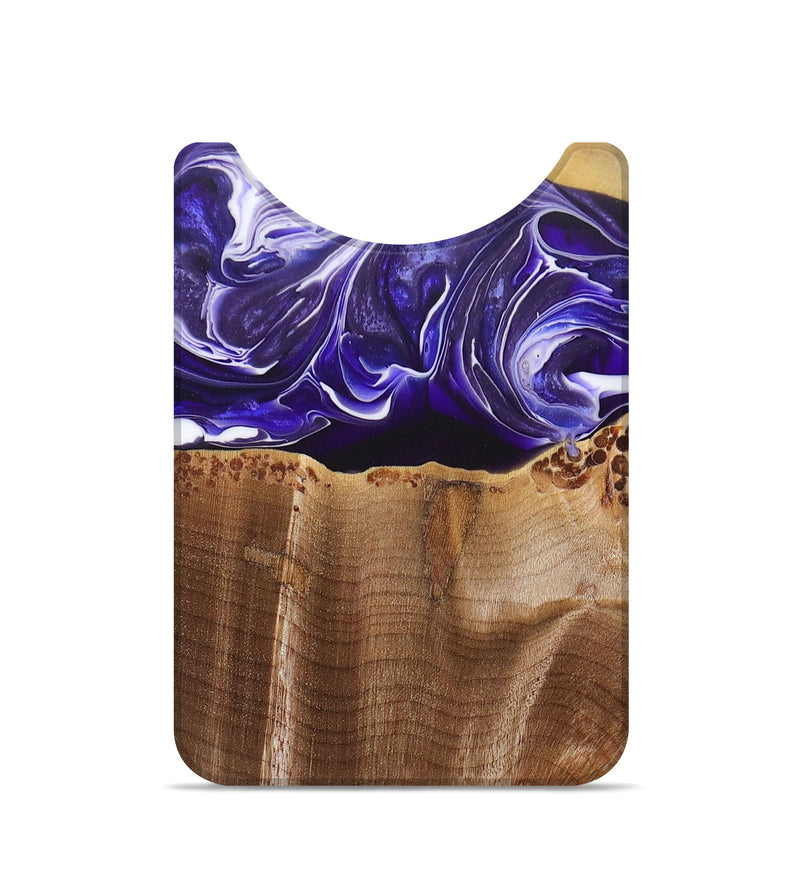 Live Edge Wood+Resin Wallet - Kristy (Purple, 680127)