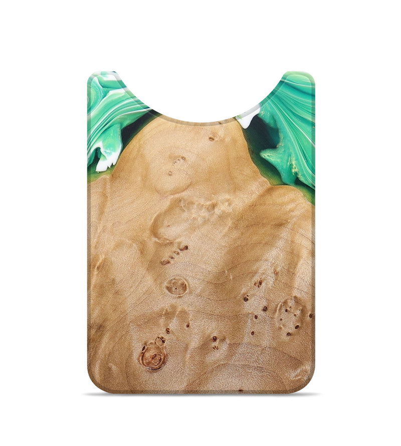 Live Edge Wood+Resin Wallet - Blair (Green, 680129)