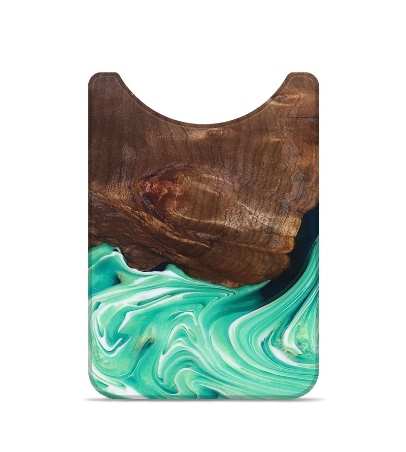 Live Edge Wood+Resin Wallet - Londyn (Green, 680132)