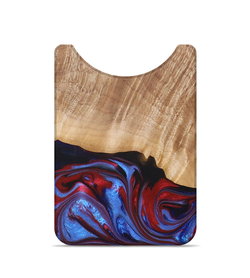 Live Edge Wood+Resin Wallet - Evangeline (Red, 680135)