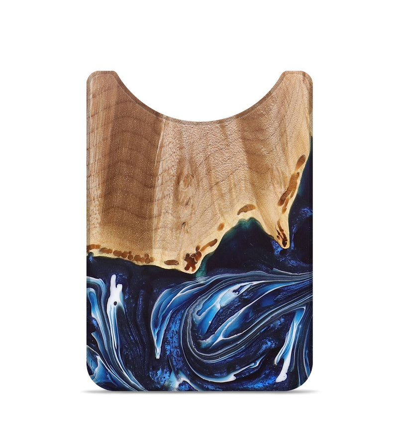 Live Edge Wood+Resin Wallet - Greg (Blue, 680138)