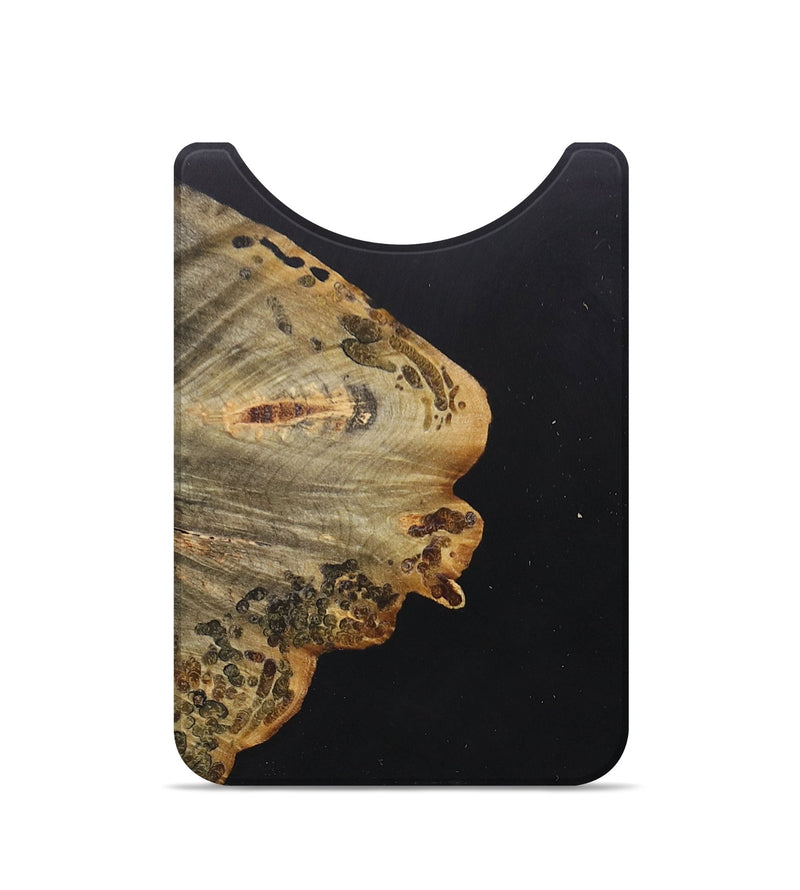 Live Edge Wood+Resin Wallet - Perry (Pure Black, 680142)