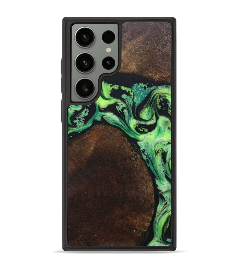 Galaxy S23 Ultra Wood+Resin Phone Case - Jami (Green, 680182)