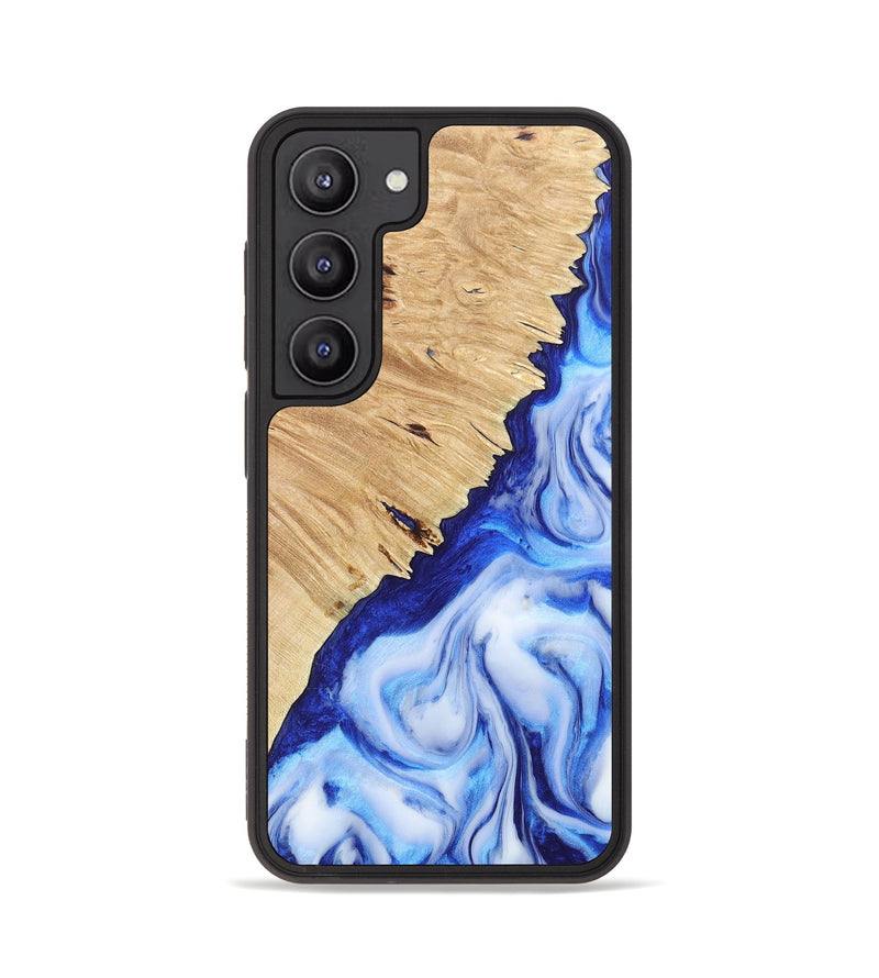 Galaxy S23 Wood+Resin Phone Case - Leilani (Blue, 680198)
