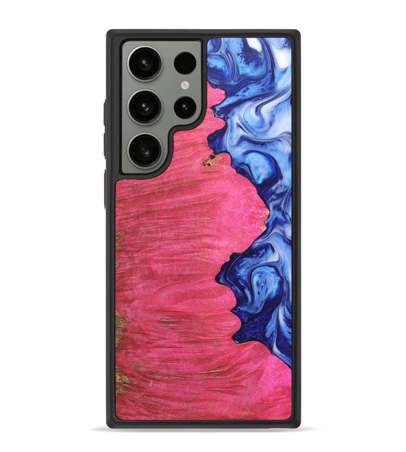 Galaxy S23 Ultra Wood+Resin Phone Case - Mitchell (Blue, 680205)