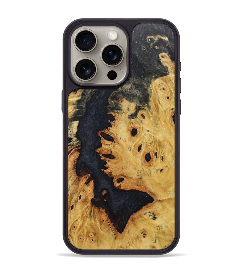 iPhone 15 Pro Max Wood+Resin Phone Case - Kane (Wood Burl, 680230)