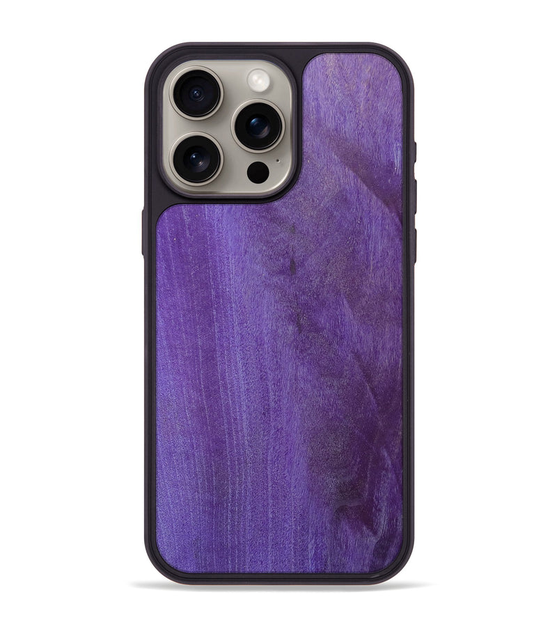 iPhone 15 Pro Max Wood+Resin Phone Case - Inez (Wood Burl, 680249)