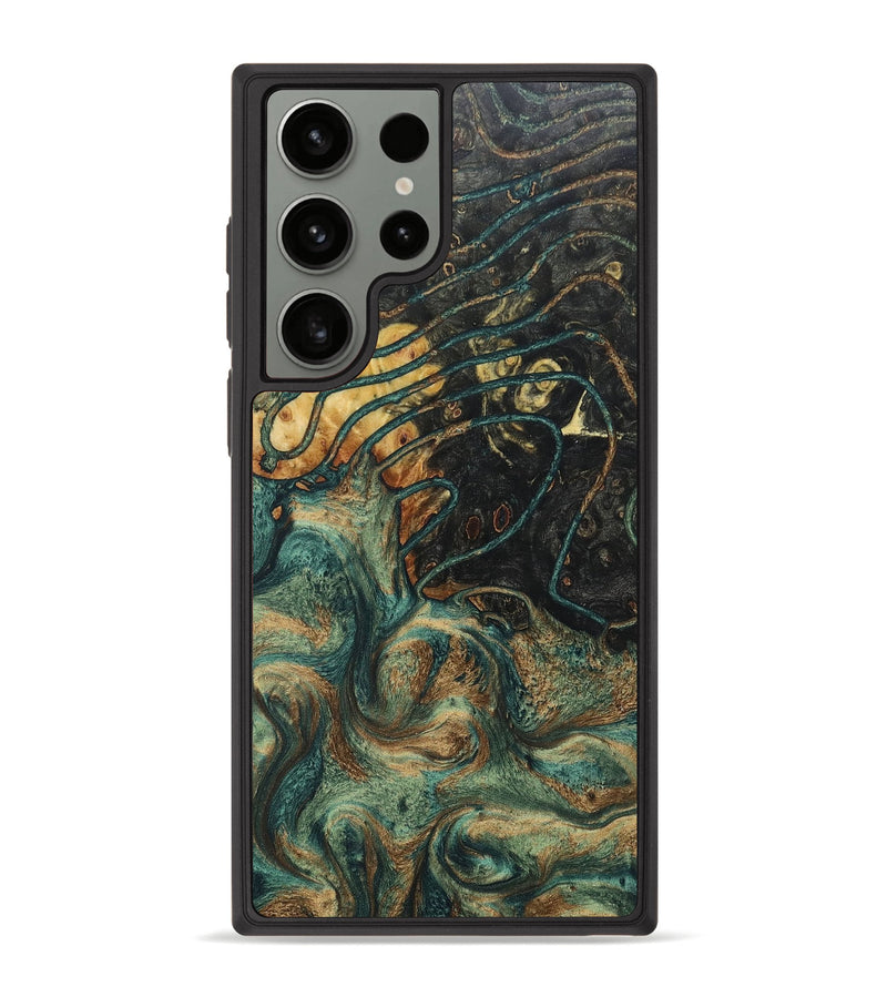 Galaxy S23 Ultra Wood+Resin Phone Case - Annabella (Pattern, 680313)