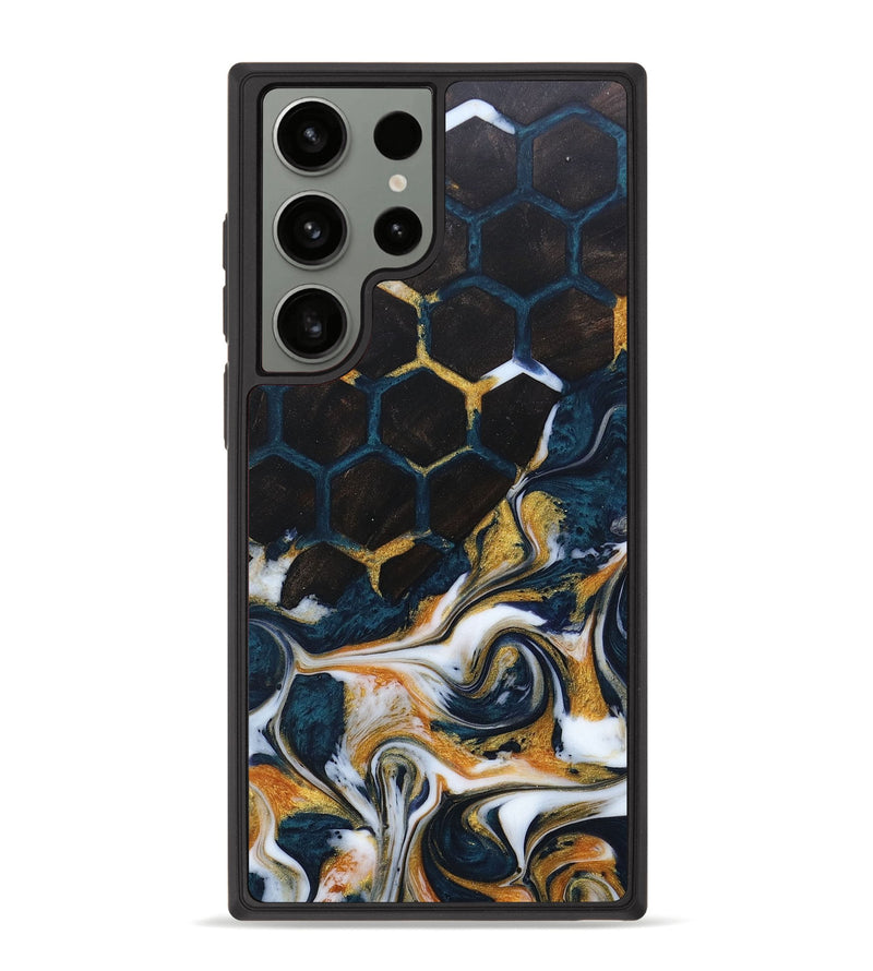 Galaxy S23 Ultra Wood+Resin Phone Case - Hayes (Pattern, 680314)