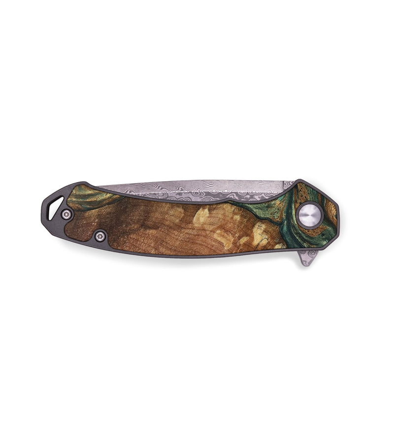 EDC Wood+Resin Pocket Knife - Bella (Green, 680334)