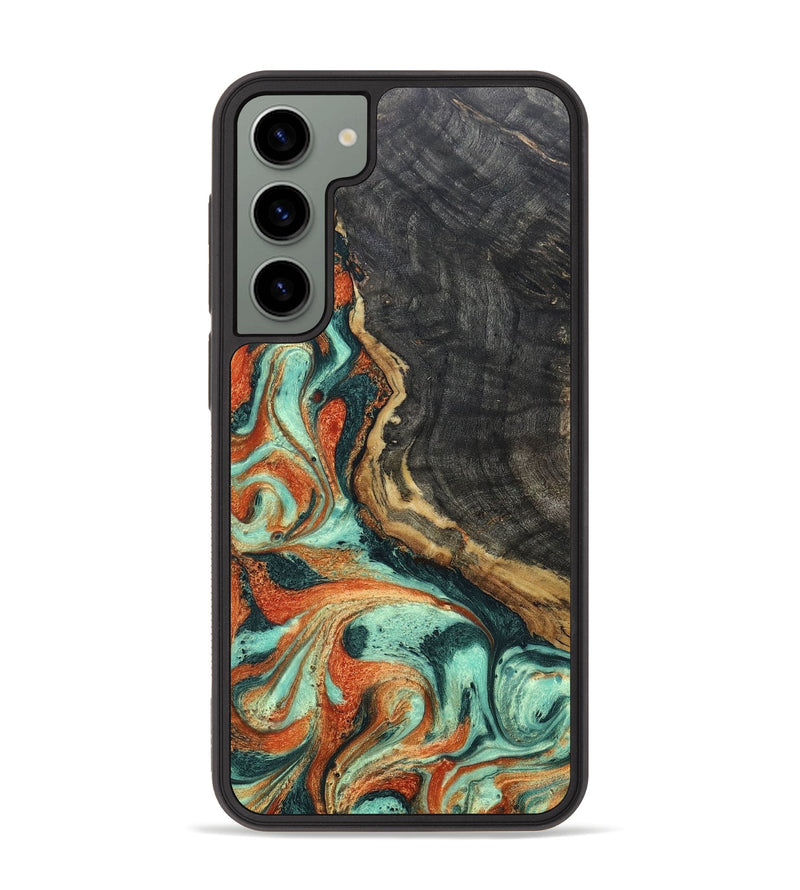 Galaxy S23 Plus Wood+Resin Phone Case - Eden (Green, 680465)