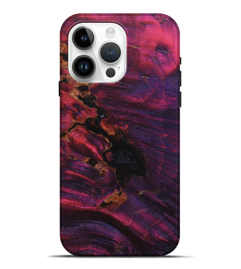 iPhone 15 Pro Max Wood+Resin Live Edge Phone Case - Derek (Wood Burl, 680536)