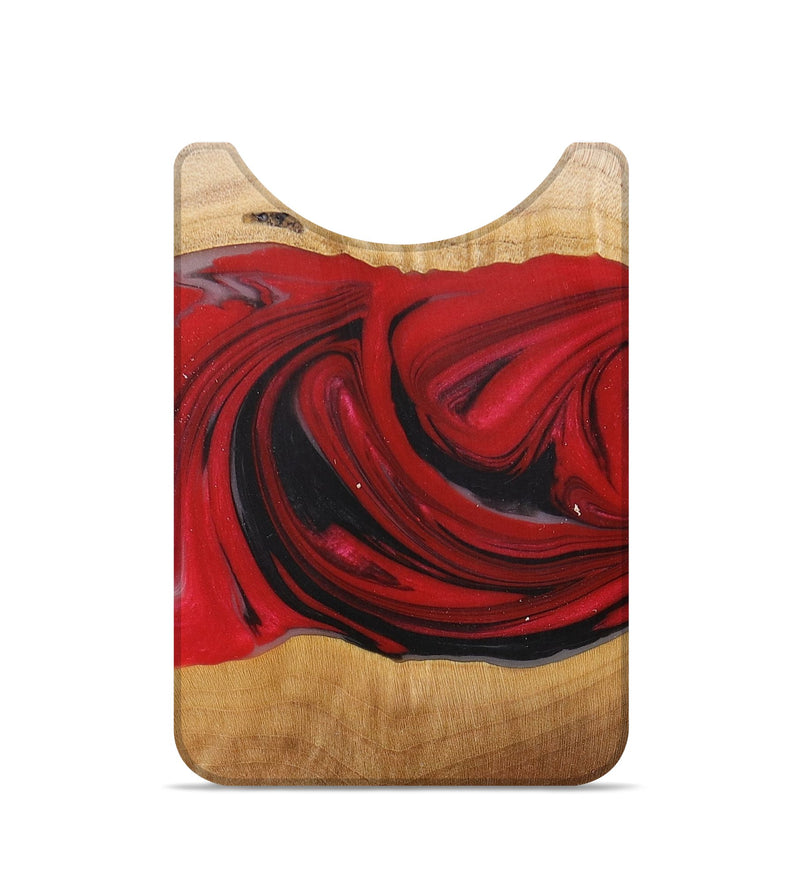 Live Edge Wood+Resin Wallet - Micah (Red, 680558)