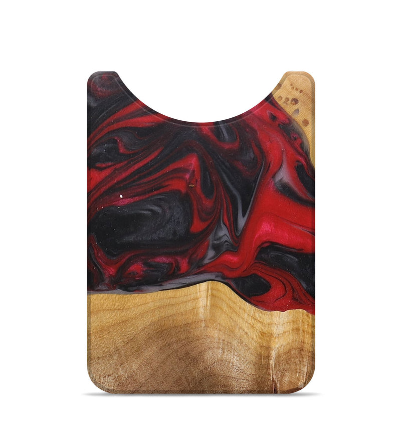 Live Edge Wood+Resin Wallet - Crystal (Red, 680559)