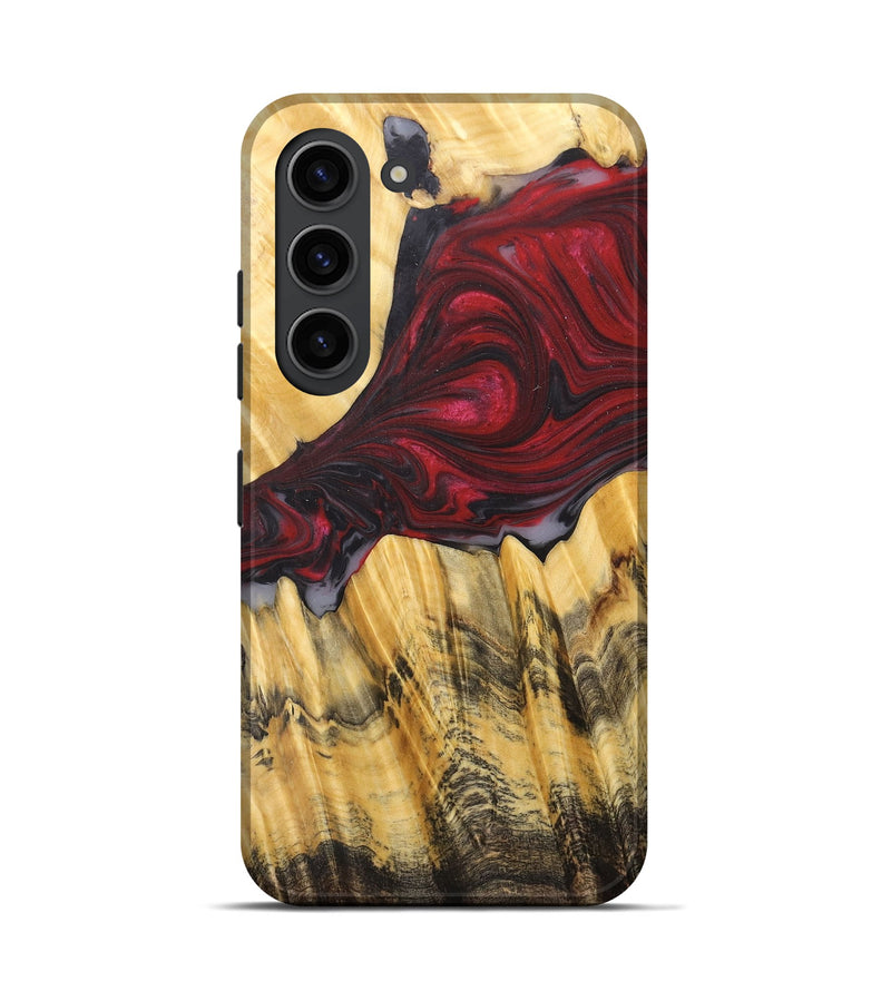 Galaxy S23 Wood+Resin Live Edge Phone Case - Abby (Red, 680573)