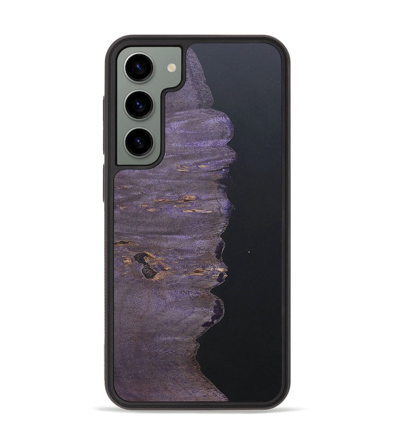 Galaxy S23 Plus Wood+Resin Phone Case - Mable (Pure Black, 680609)