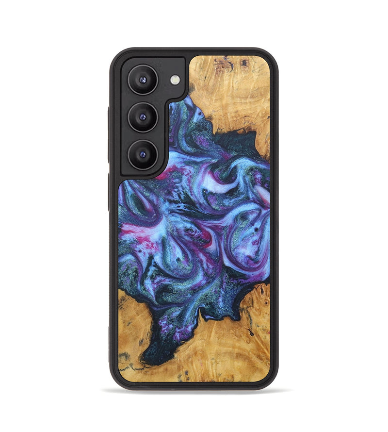 Galaxy S23 Wood+Resin Phone Case - Katie (Purple, 680708)