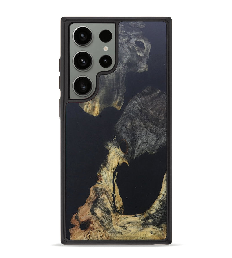 Galaxy S23 Ultra Wood+Resin Phone Case - Wyatt (Pure Black, 680798)