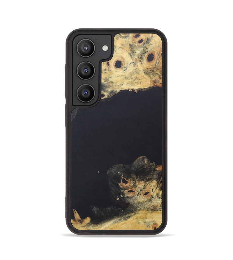 Galaxy S23 Wood+Resin Phone Case - Samantha (Pure Black, 680808)