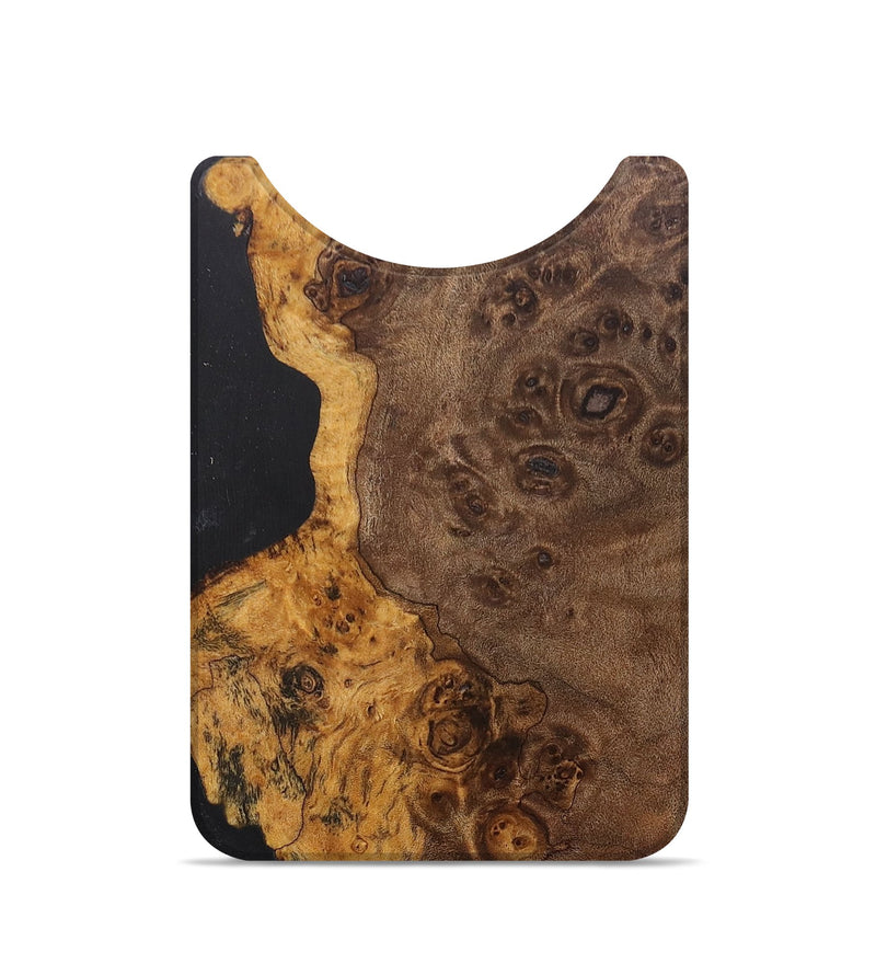 Live Edge Wood+Resin Wallet - Freddie (Pure Black, 680878)