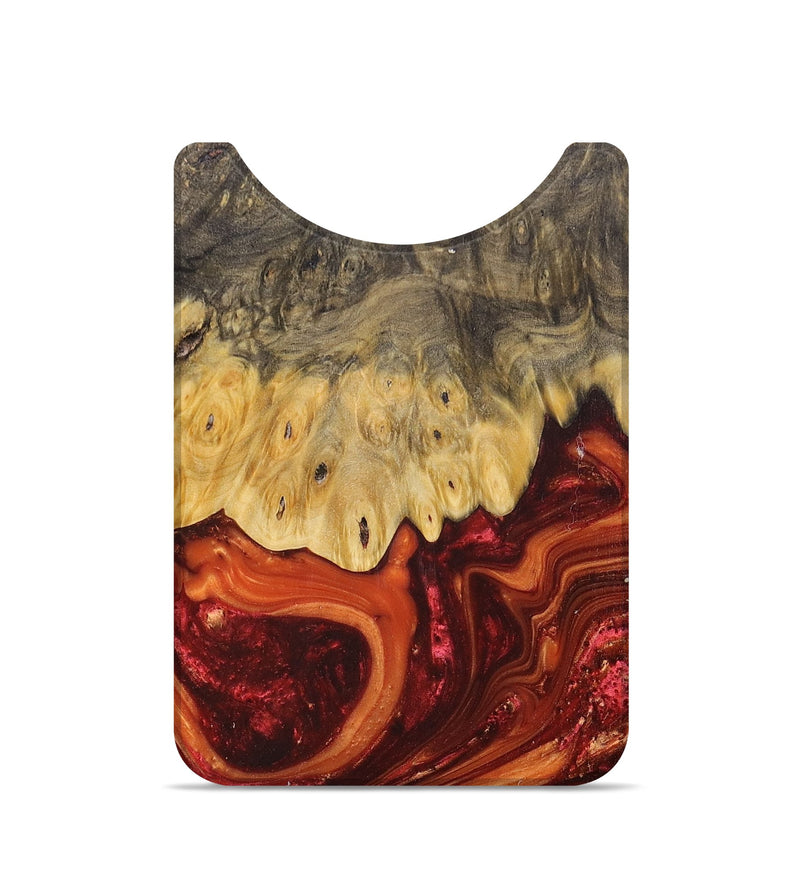Live Edge Wood+Resin Wallet - Bryan (Red, 680884)