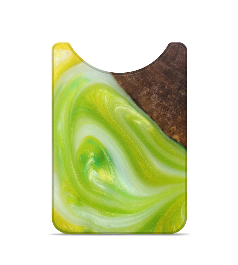 Live Edge Wood+Resin Wallet - Jodi (Green, 680886)