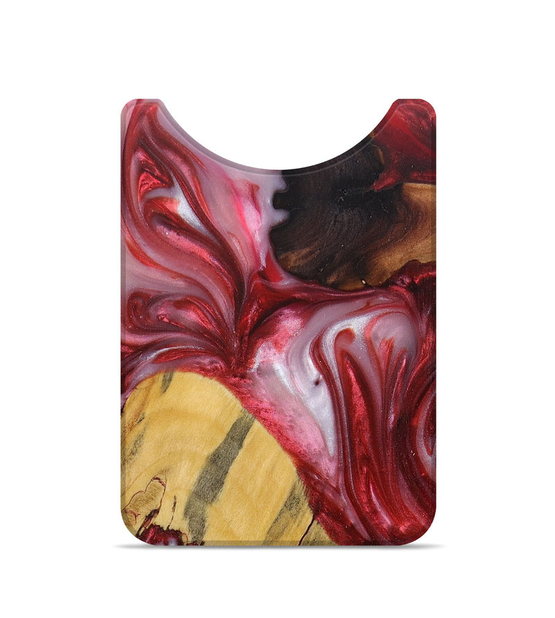 Live Edge Wood+Resin Wallet - Elsa (Red, 680890)