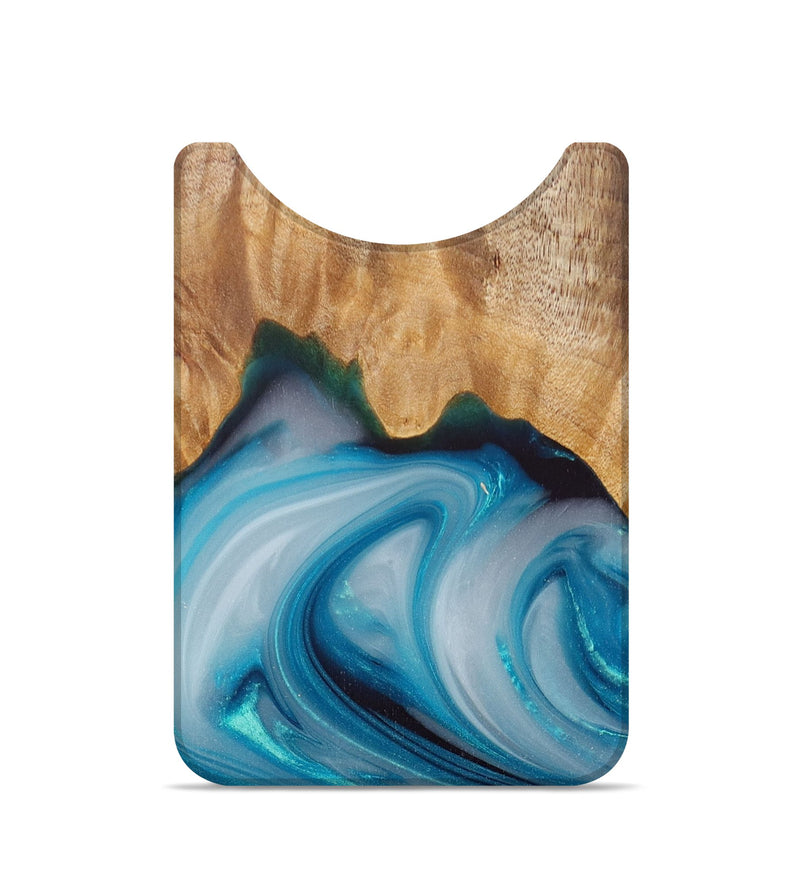 Live Edge Wood+Resin Wallet - Cassidy (Blue, 680892)