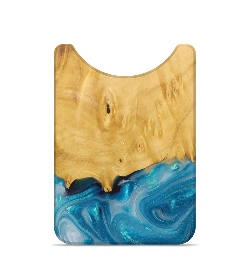Live Edge Wood+Resin Wallet - Malachi (Blue, 680893)