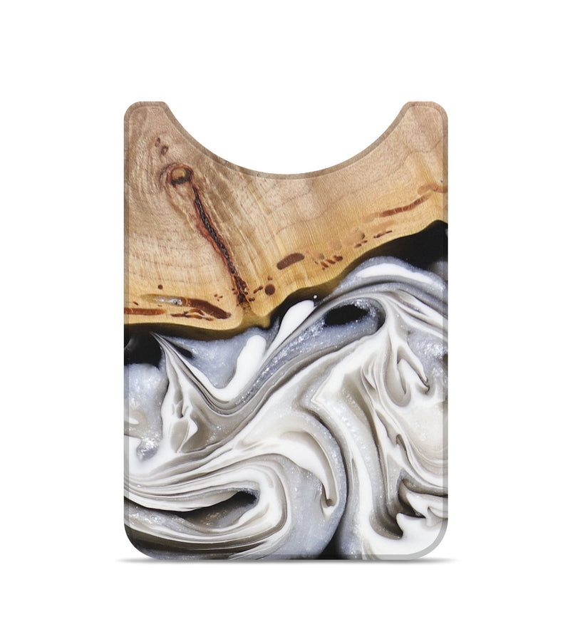Live Edge Wood+Resin Wallet - Christoph (Black & White, 680970)