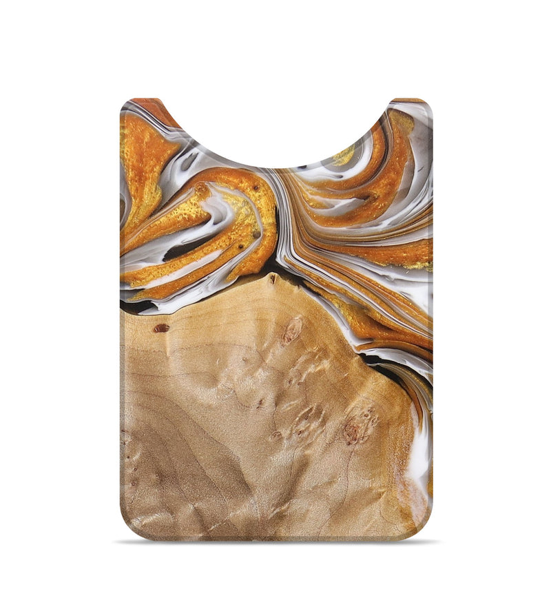 Live Edge Wood+Resin Wallet - Caiden (Black & White, 680972)