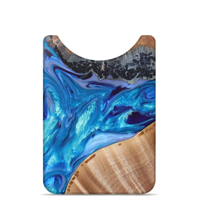 Live Edge Wood+Resin Wallet - Damon (Blue, 680978)