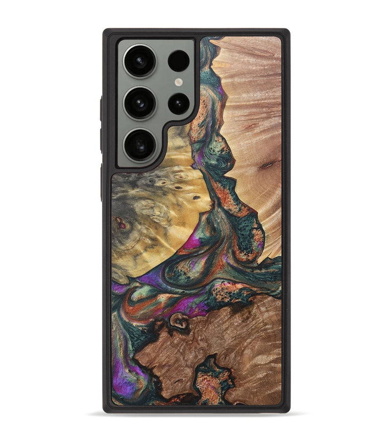 Galaxy S23 Ultra Wood+Resin Phone Case - Angie (Mosaic, 681043)