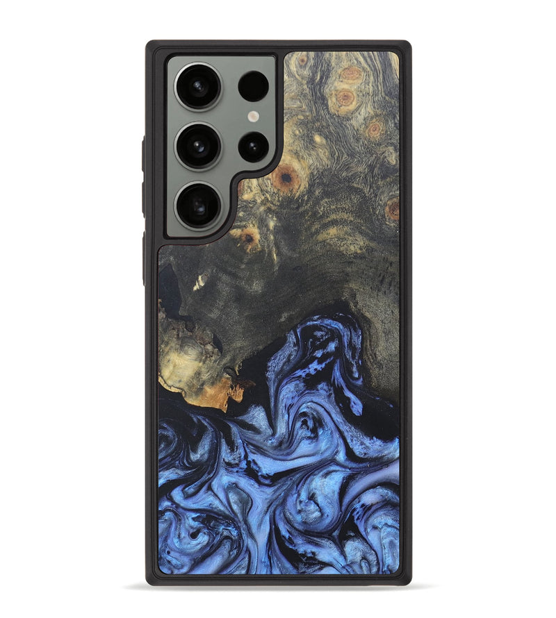 Galaxy S23 Ultra Wood+Resin Phone Case - Tamra (Blue, 681067)