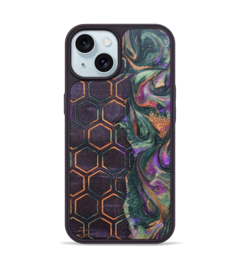 iPhone 15 Wood+Resin Phone Case - Duane (Pattern, 681080)