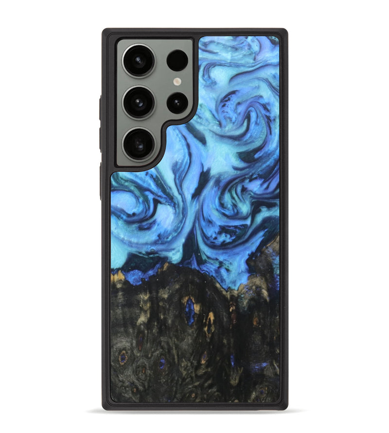 Galaxy S23 Ultra Wood+Resin Phone Case - Muriel (Blue, 681152)