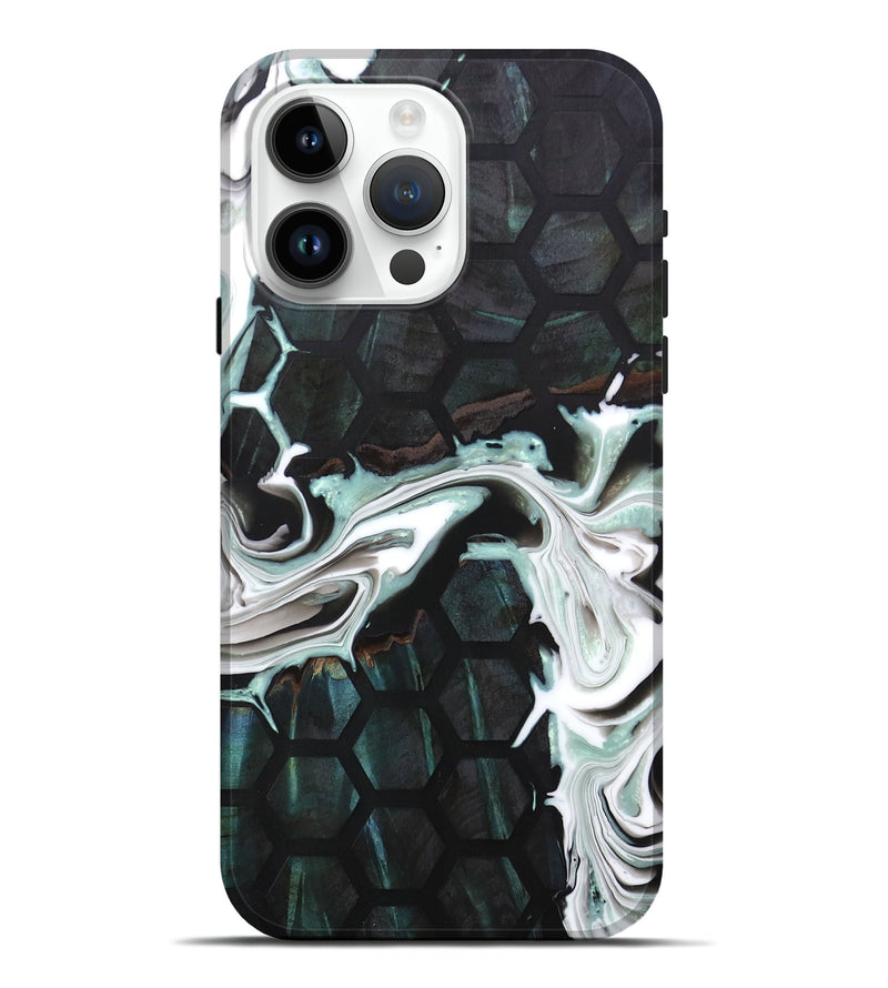 iPhone 15 Pro Max Wood+Resin Live Edge Phone Case - Ximena (Pattern, 681236)