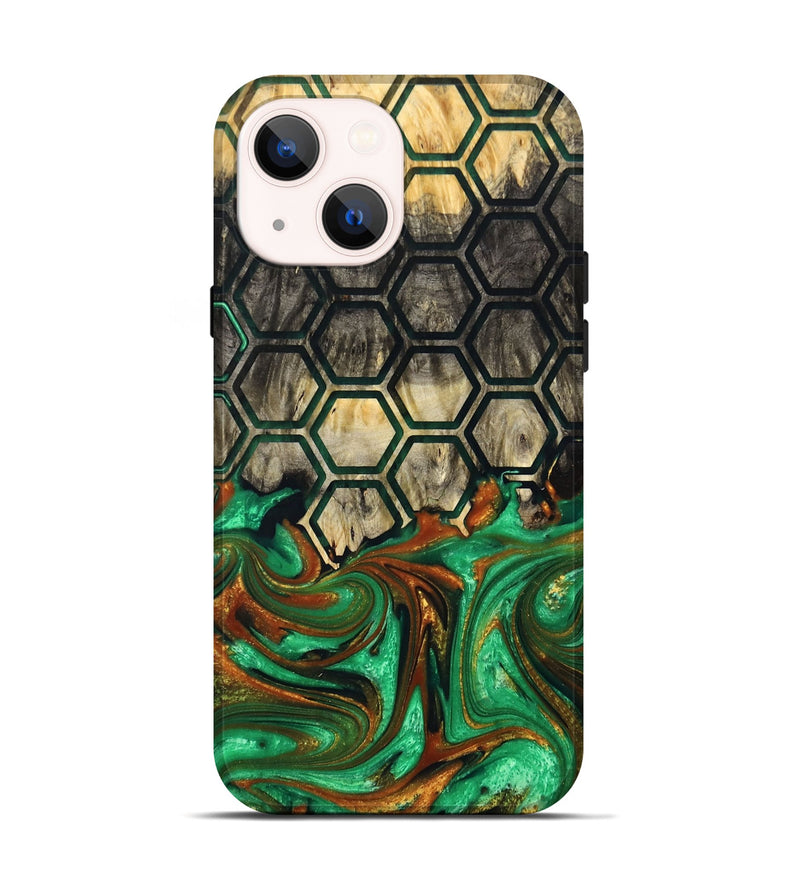 iPhone 14 Wood+Resin Live Edge Phone Case - Jerome (Pattern, 681238)